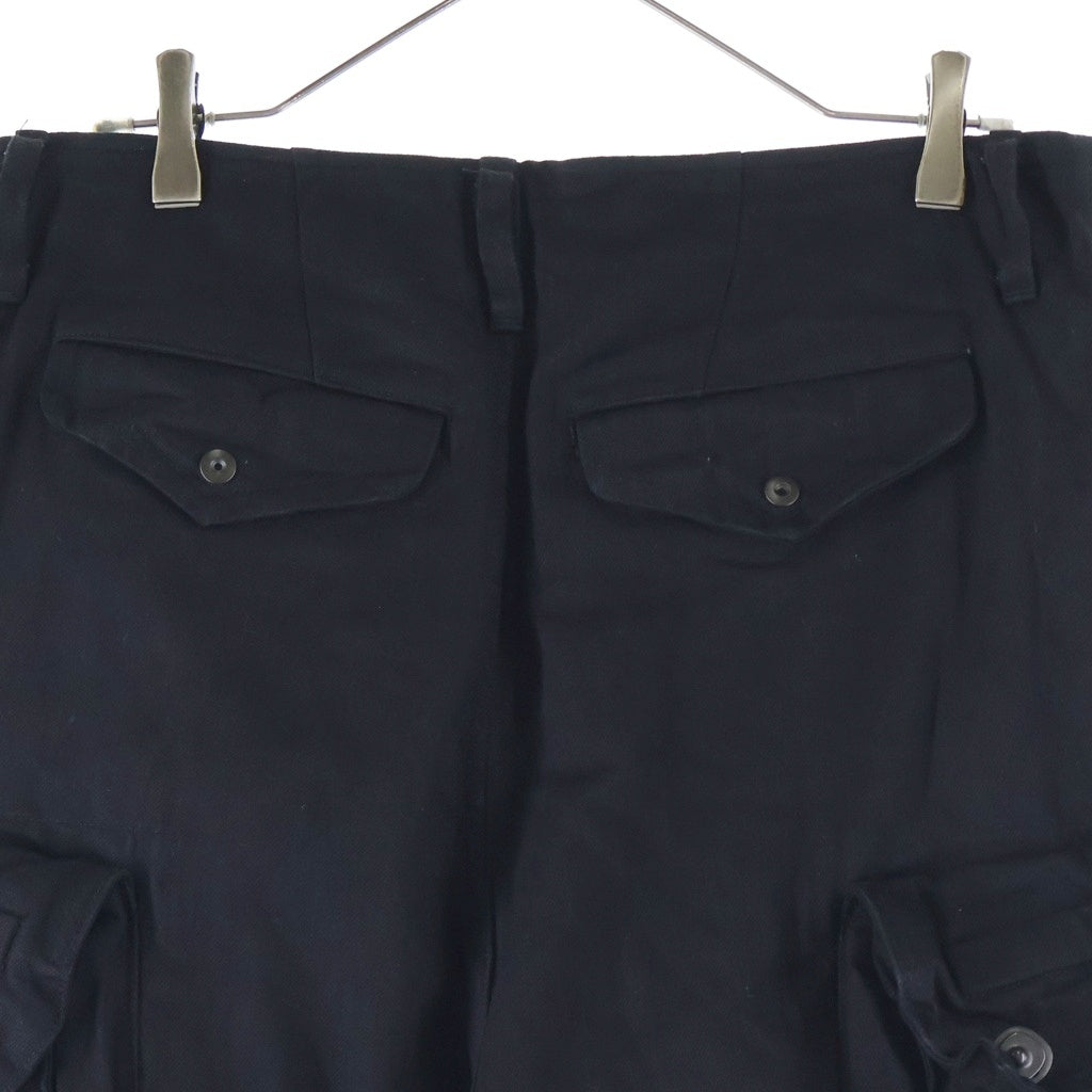 JULIUS(ユリウス) 24AW GASMASK CARGO PANTS ガスマスク コットン カーゴパンツ ブラック 879PAM3-BK