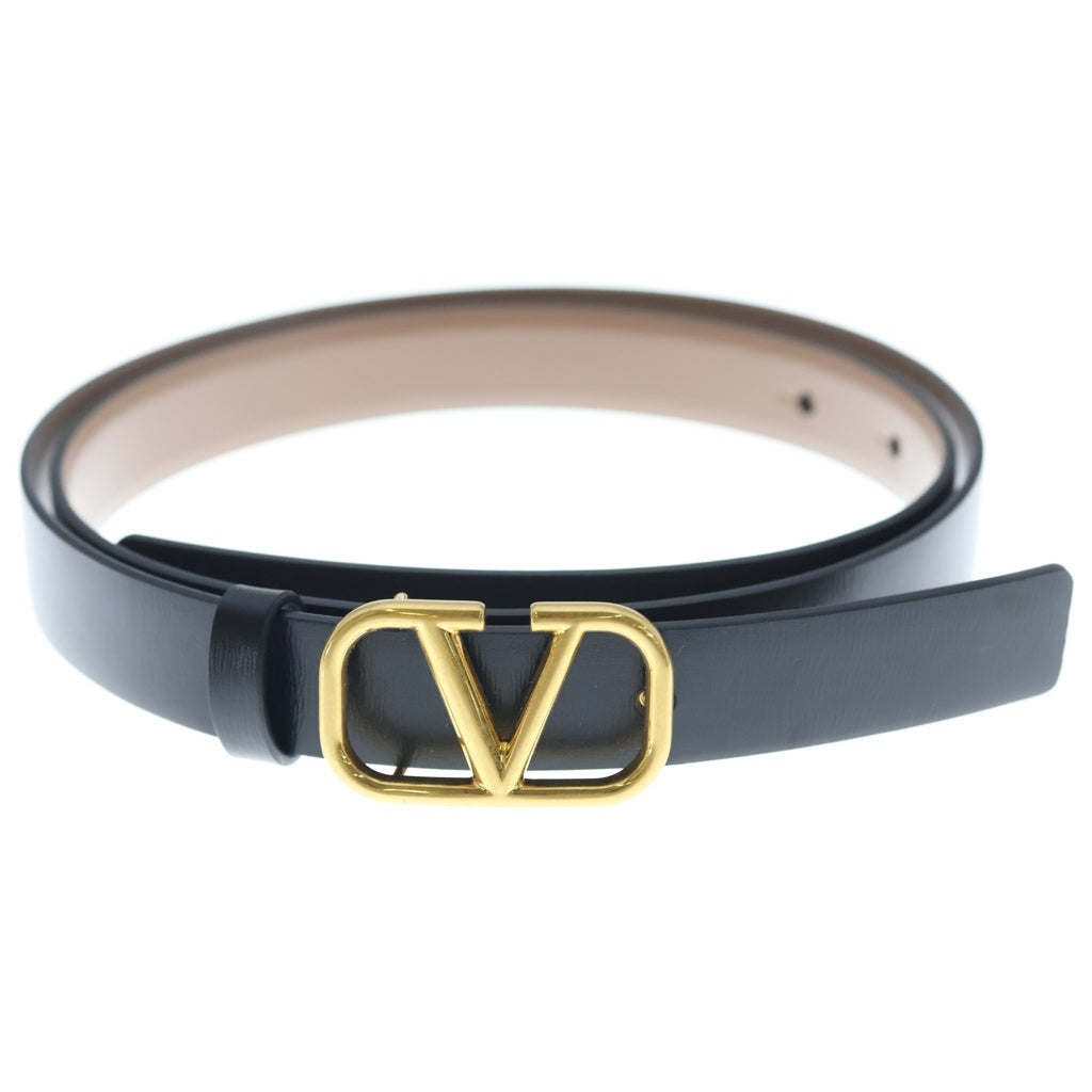 VALENTINO(ヴァレンティノ) Vロゴ レザー リバーシブル ベルト ブラック/ベージュ ZW2T0S12ZFR レディース