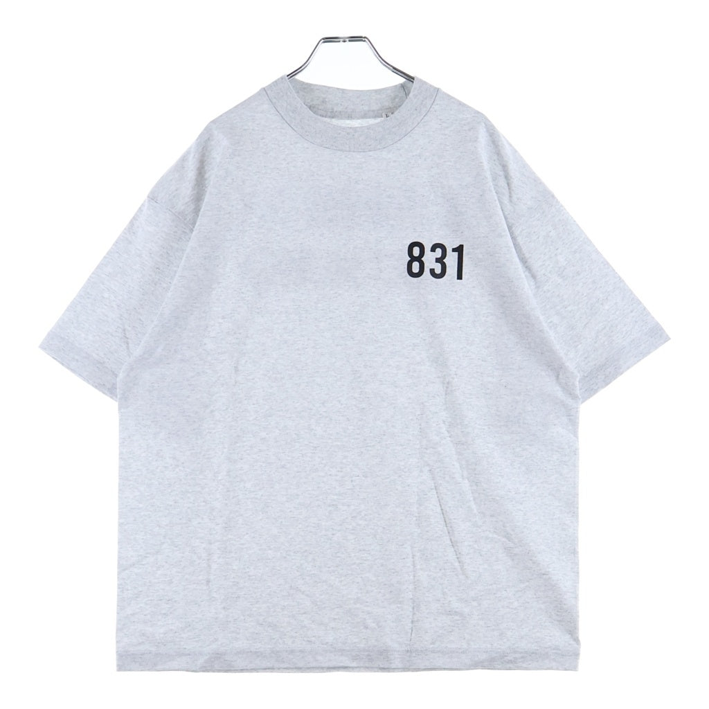 LANE BY BROCHURE(レーンバイブローシュアー) LANE BY 831 TEE ロゴプリントTシャツ グレー