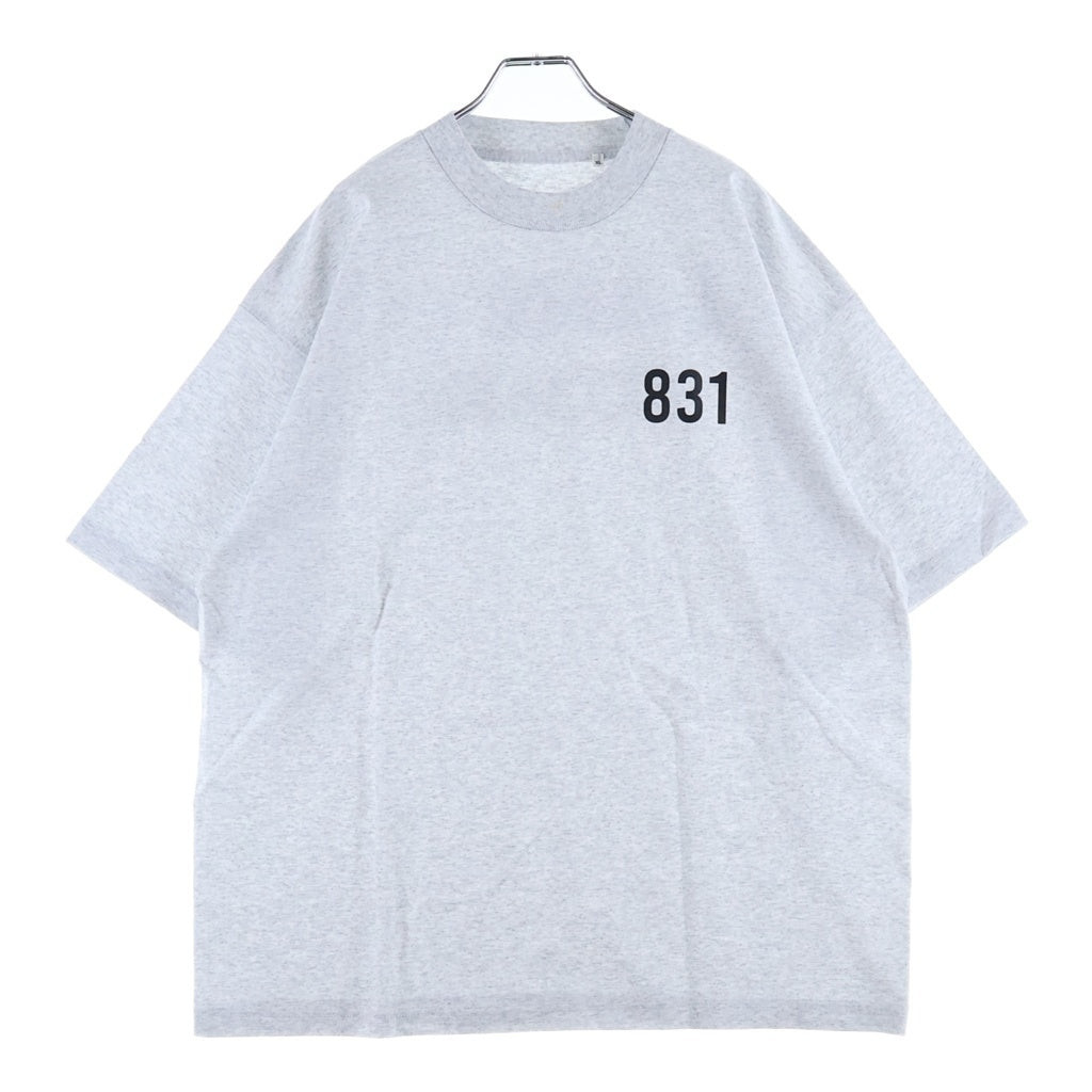 LANE BY BROCHURE(レーンバイブローシュアー) LANE BY 831 TEE ロゴプリントTシャツ グレー
