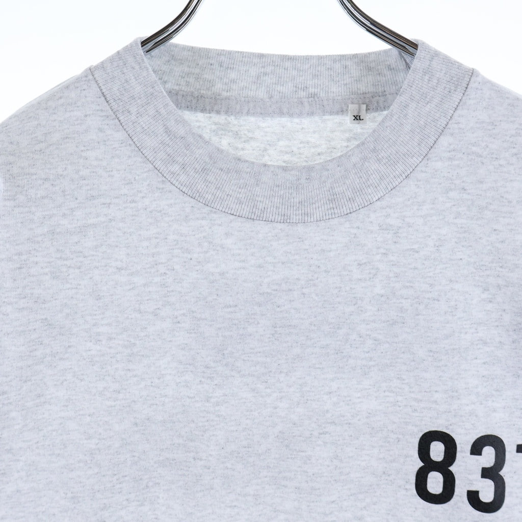 LANE BY BROCHURE(レーンバイブローシュアー) LANE BY 831 TEE ロゴプリントTシャツ グレー