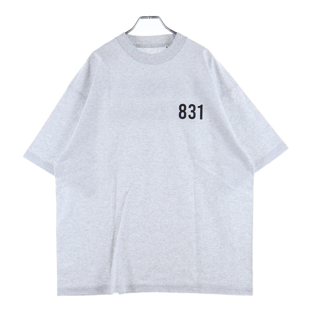 LANE BY BROCHURE(レーンバイブローシュアー) LANE BY 831 TEE ロゴプリントTシャツ グレー