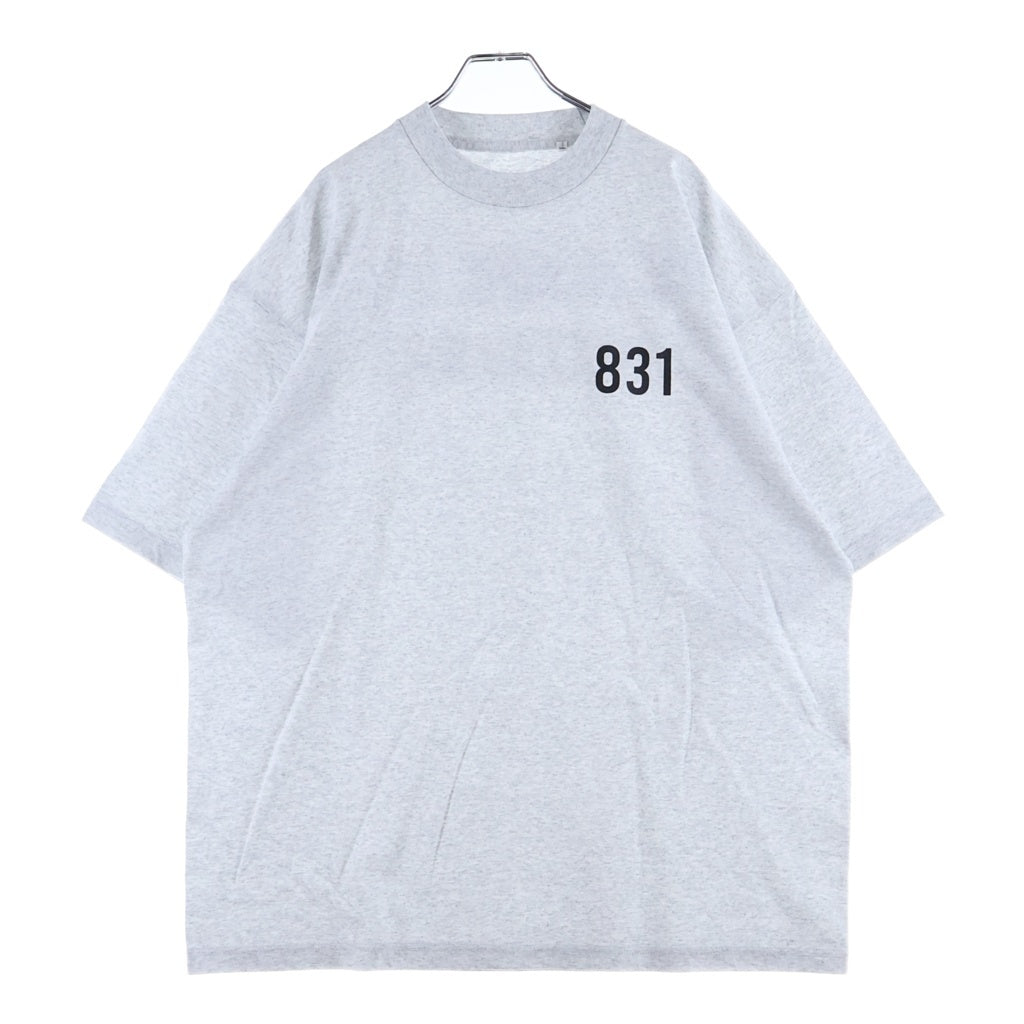 LANE BY BROCHURE(レーンバイブローシュアー) LANE BY 831 TEE ロゴプリントTシャツ グレー