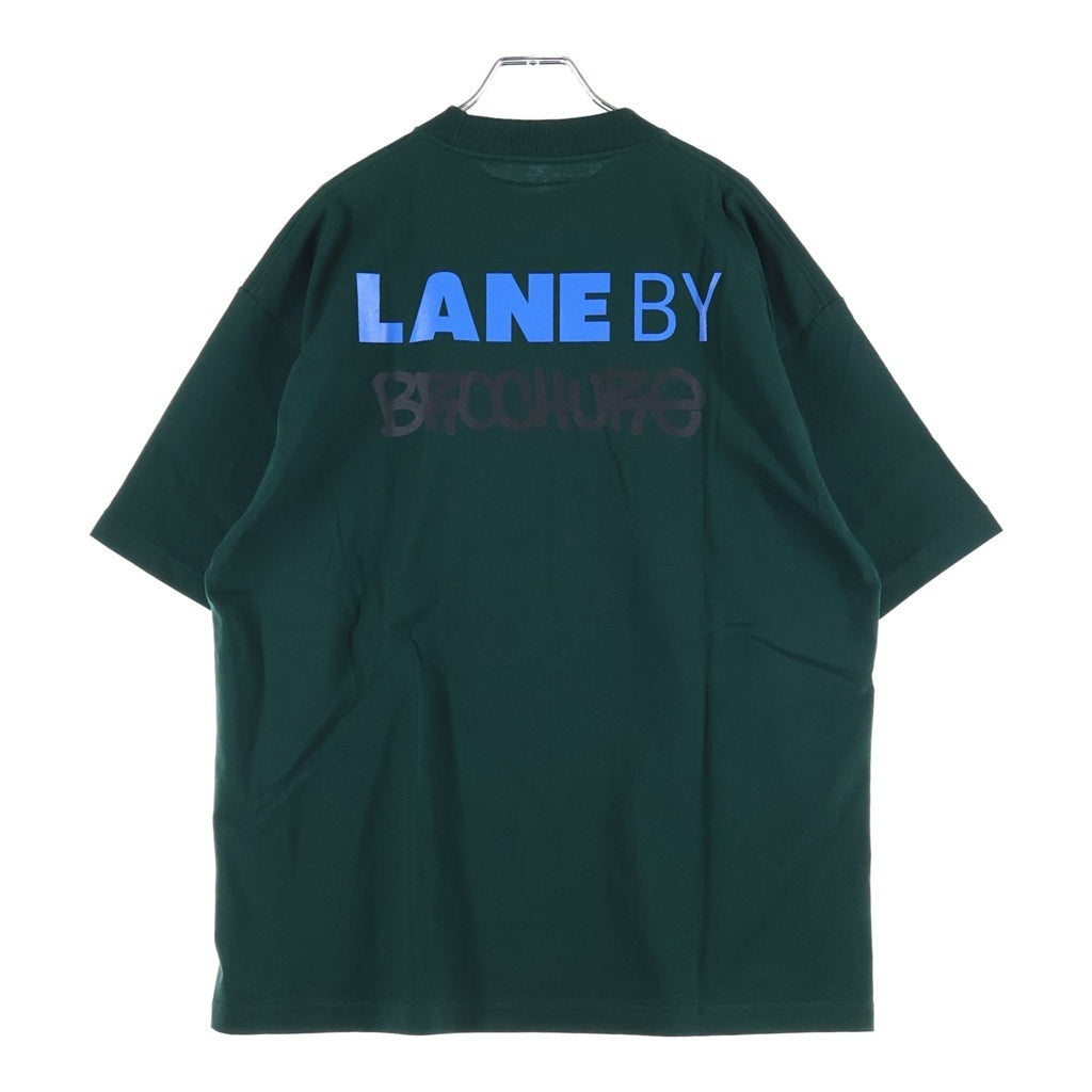 LANE BY BROCHURE(レーンバイブローシュアー) LANE BY 831 TEE ロゴプリントTシャツ グリーン