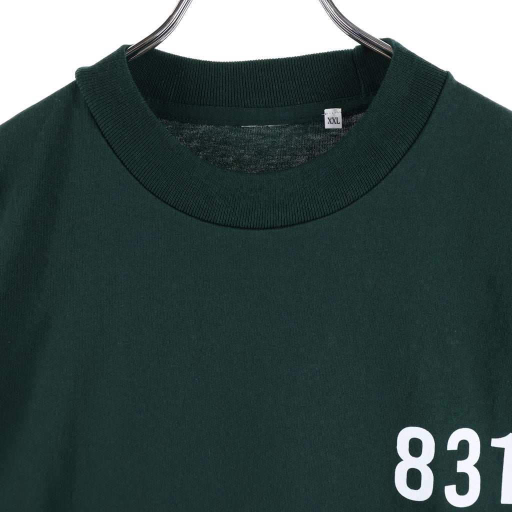 LANE BY BROCHURE(レーンバイブローシュアー) LANE BY 831 TEE ロゴプリントTシャツ グリーン