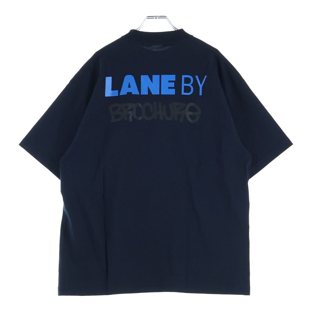 LANE BY BROCHURE(レーンバイブローシュアー) LANE BY 831 TEE ロゴプリントTシャツ ブラック