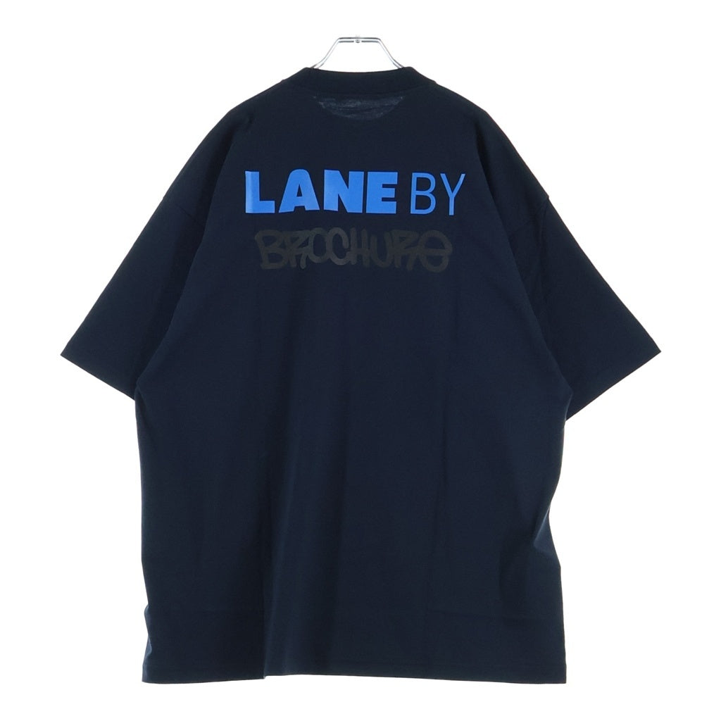 LANE BY BROCHURE(レーンバイブローシュアー) LANE BY 831 TEE ロゴプリントTシャツ ブラック