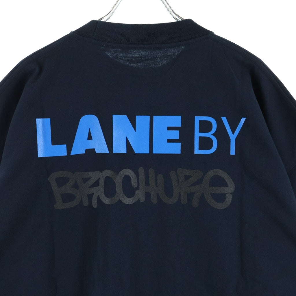 LANE BY BROCHURE(レーンバイブローシュアー) LANE BY 831 TEE ロゴプリントTシャツ ブラック