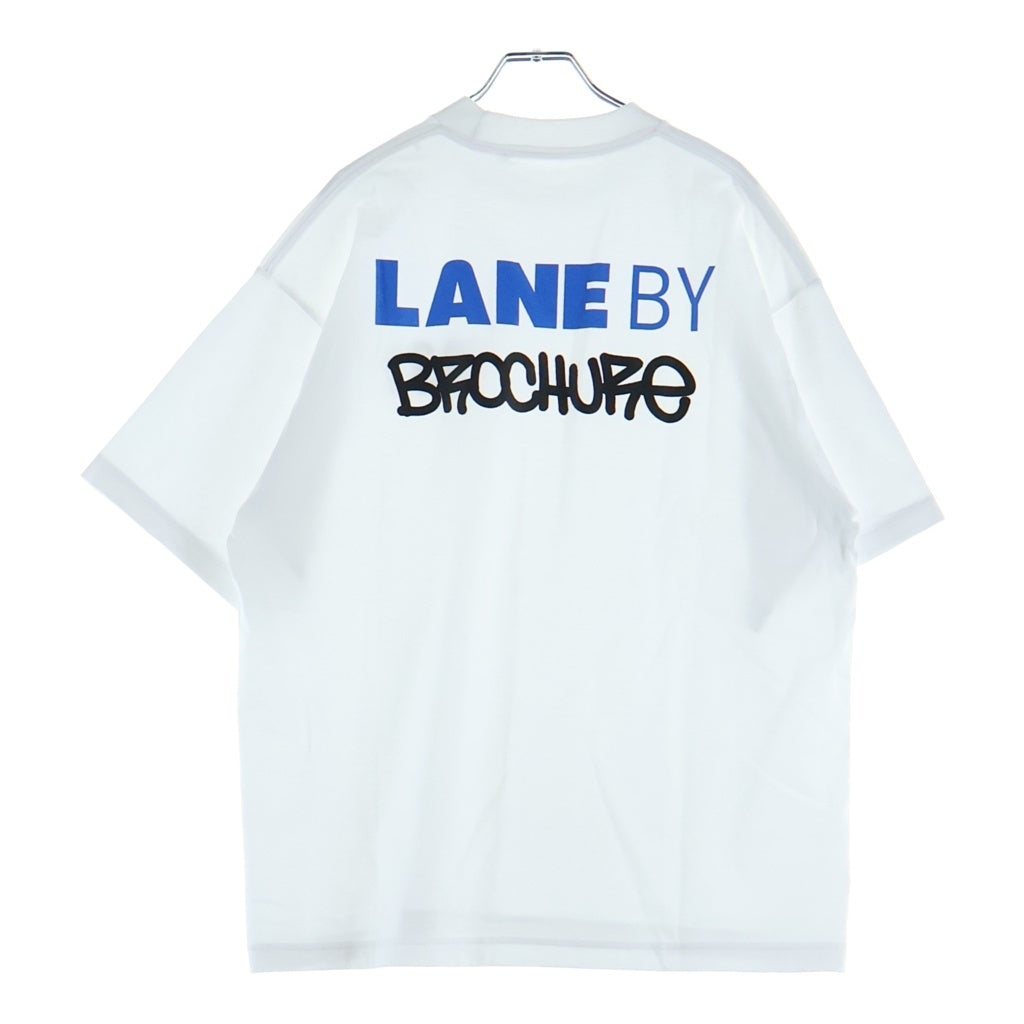 LANE BY BROCHURE(レーンバイブローシュアー) LANE BY 831 TEE ロゴプリントTシャツ ホワイト