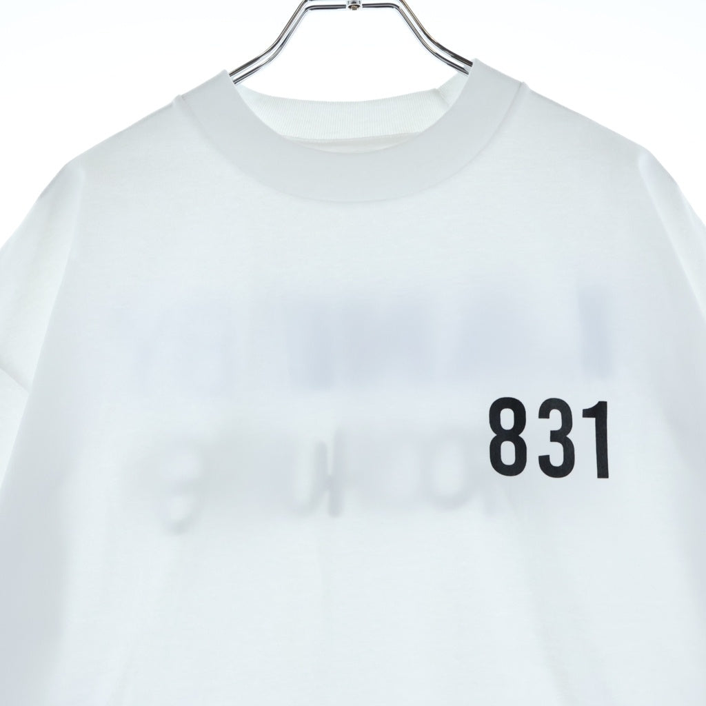 LANE BY BROCHURE(レーンバイブローシュアー) LANE BY 831 TEE ロゴプリントTシャツ ホワイト