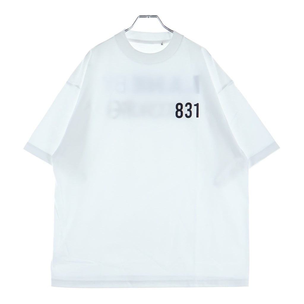 LANE BY BROCHURE(レーンバイブローシュアー) LANE BY 831 TEE ロゴプリントTシャツ ホワイト