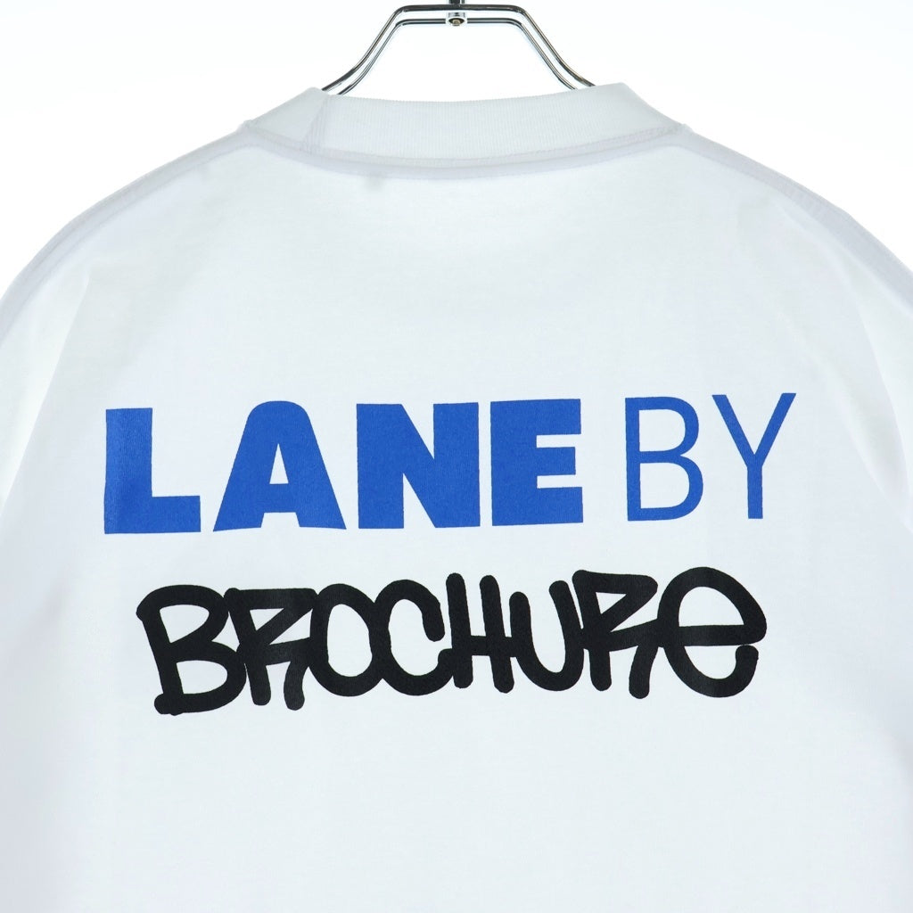 LANE BY BROCHURE(レーンバイブローシュアー) LANE BY 831 TEE ロゴプリントTシャツ ホワイト