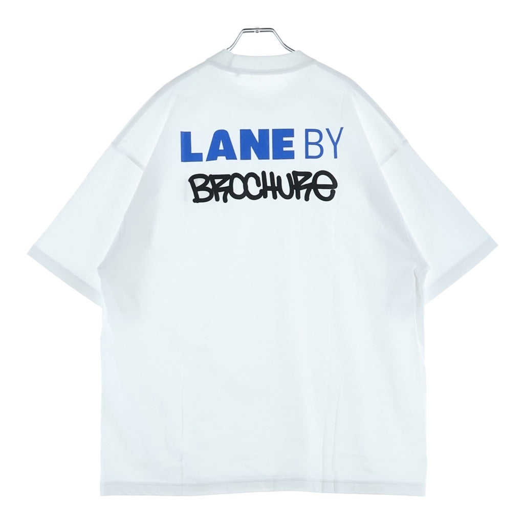 LANE BY BROCHURE(レーンバイブローシュアー) LANE BY 831 TEE ロゴプリントTシャツ ホワイト