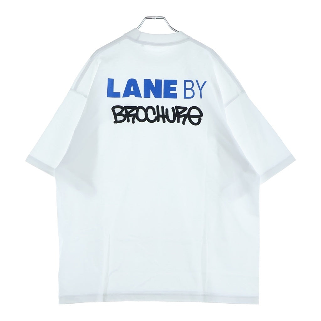 LANE BY BROCHURE(レーンバイブローシュアー) LANE BY 831 TEE ロゴプリントTシャツ ホワイト