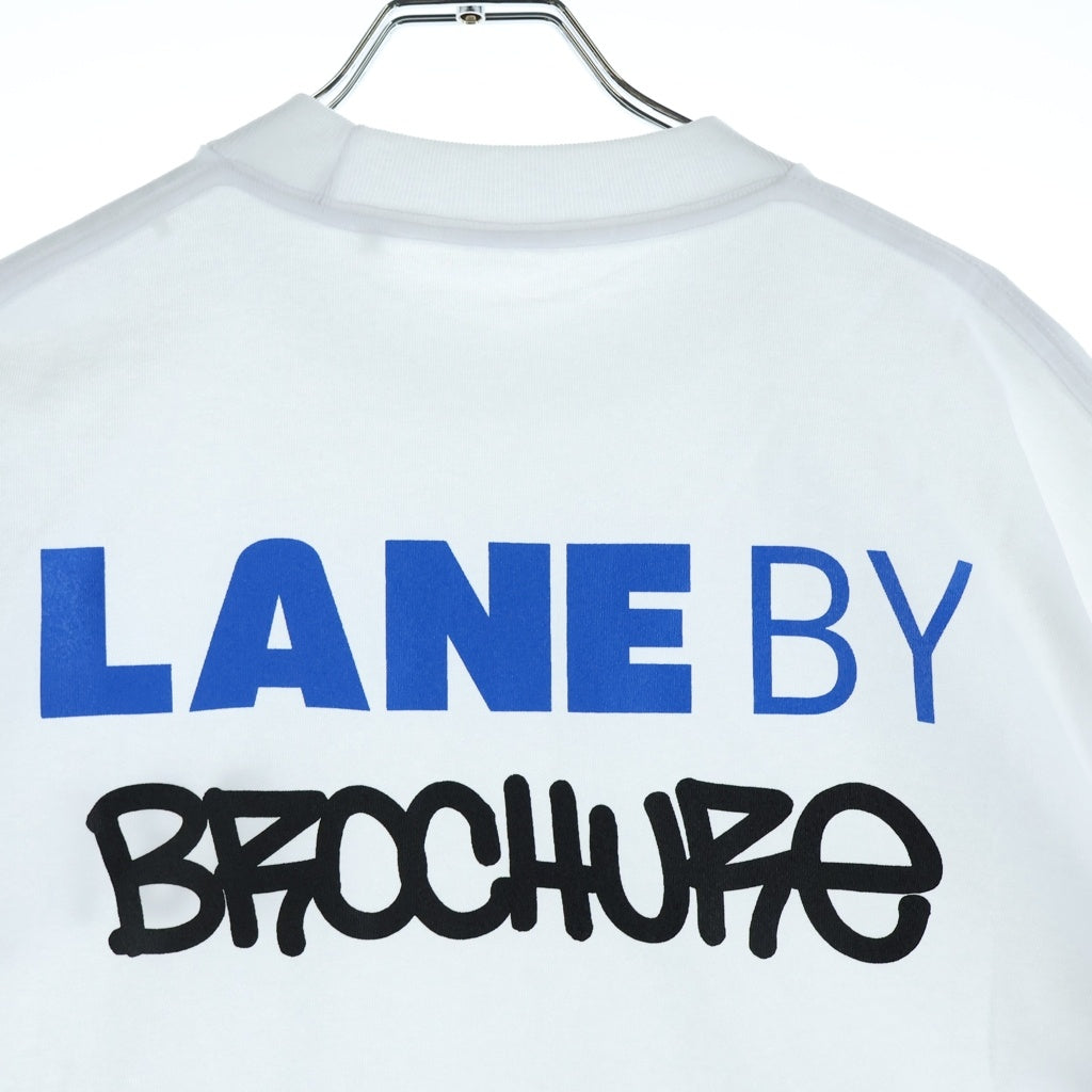 LANE BY BROCHURE(レーンバイブローシュアー) LANE BY 831 TEE ロゴプリントTシャツ ホワイト