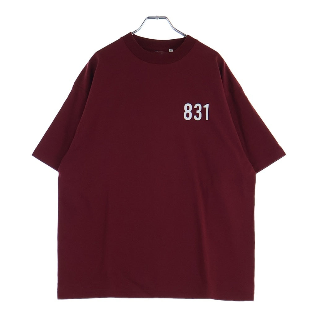LANE BY BROCHURE(レーンバイブローシュアー) LANE BY 831 TEE ロゴプリントTシャツ バーガンディ
