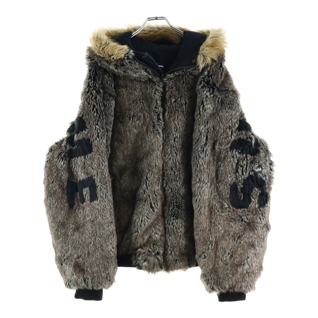 SUPREME(シュプリーム) 26SS Reversible Faux Fur Hooded Work Jacket リバーシブル フェイクファー フーデッドワークジャケット ブラック/ブラウン