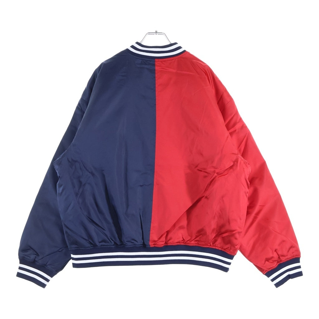 SUPREME(シュプリーム) 26SS ×Champion Satin Varsity Jacket チャンピオン バイカラー サテンバーシティジャケット レッド/ネイビー