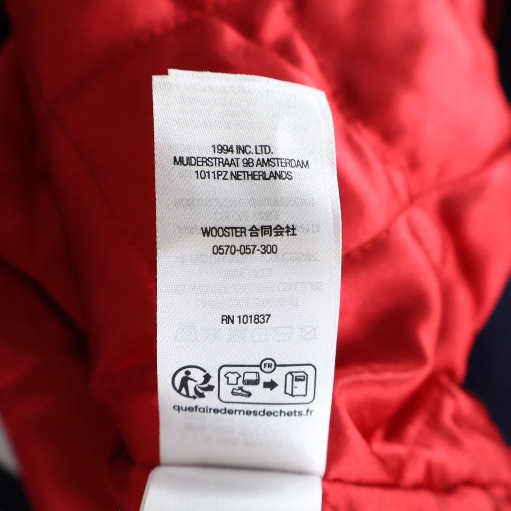 SUPREME(シュプリーム) 26SS ×Champion Satin Varsity Jacket チャンピオン バイカラー サテンバーシティジャケット レッド/ネイビー