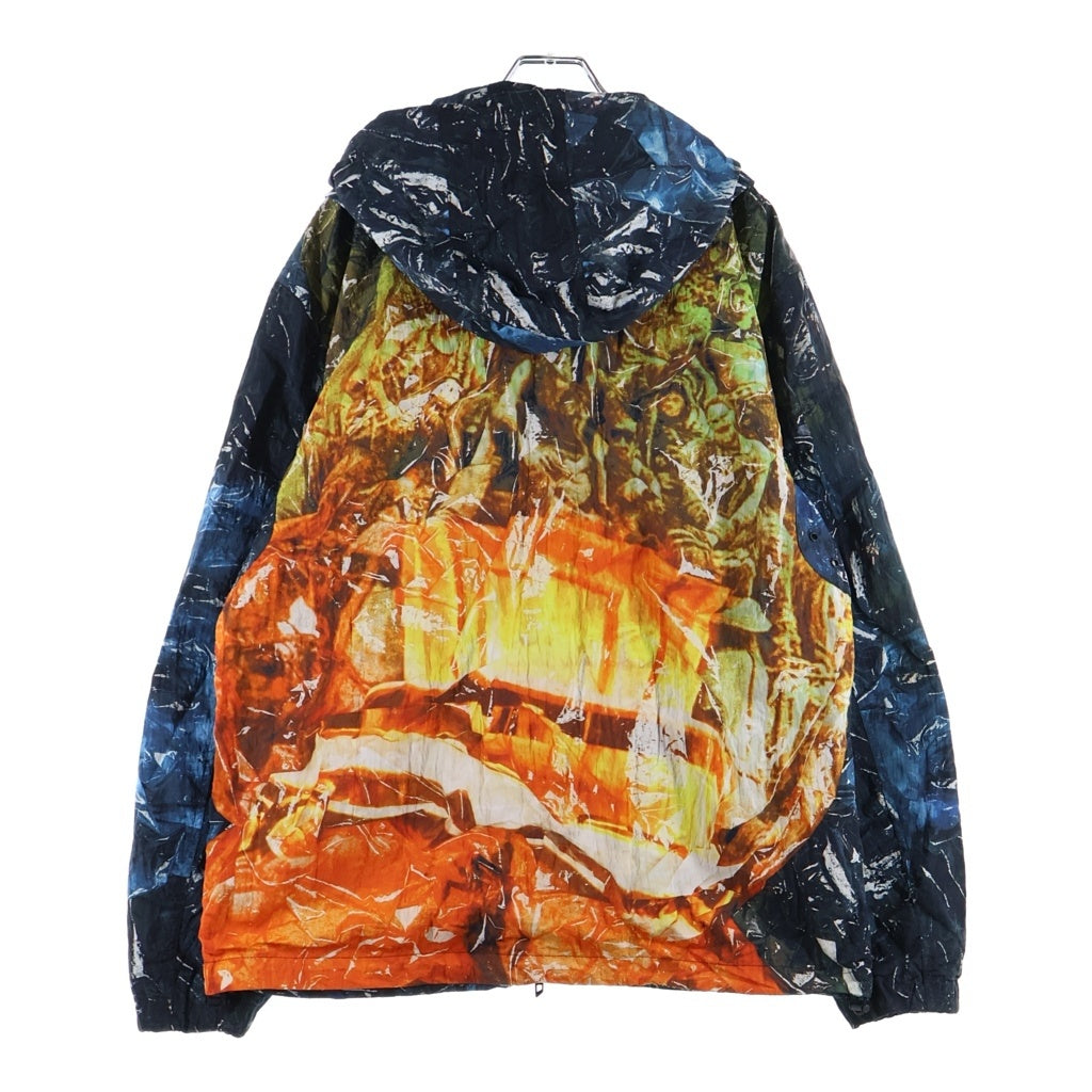 DIESEL(ディーゼル) J-WARRETT-POSTER ナイロン スタンドネック ジップアップ フーデッドジャケット ウィンドブレーカー マルチカラー A15614