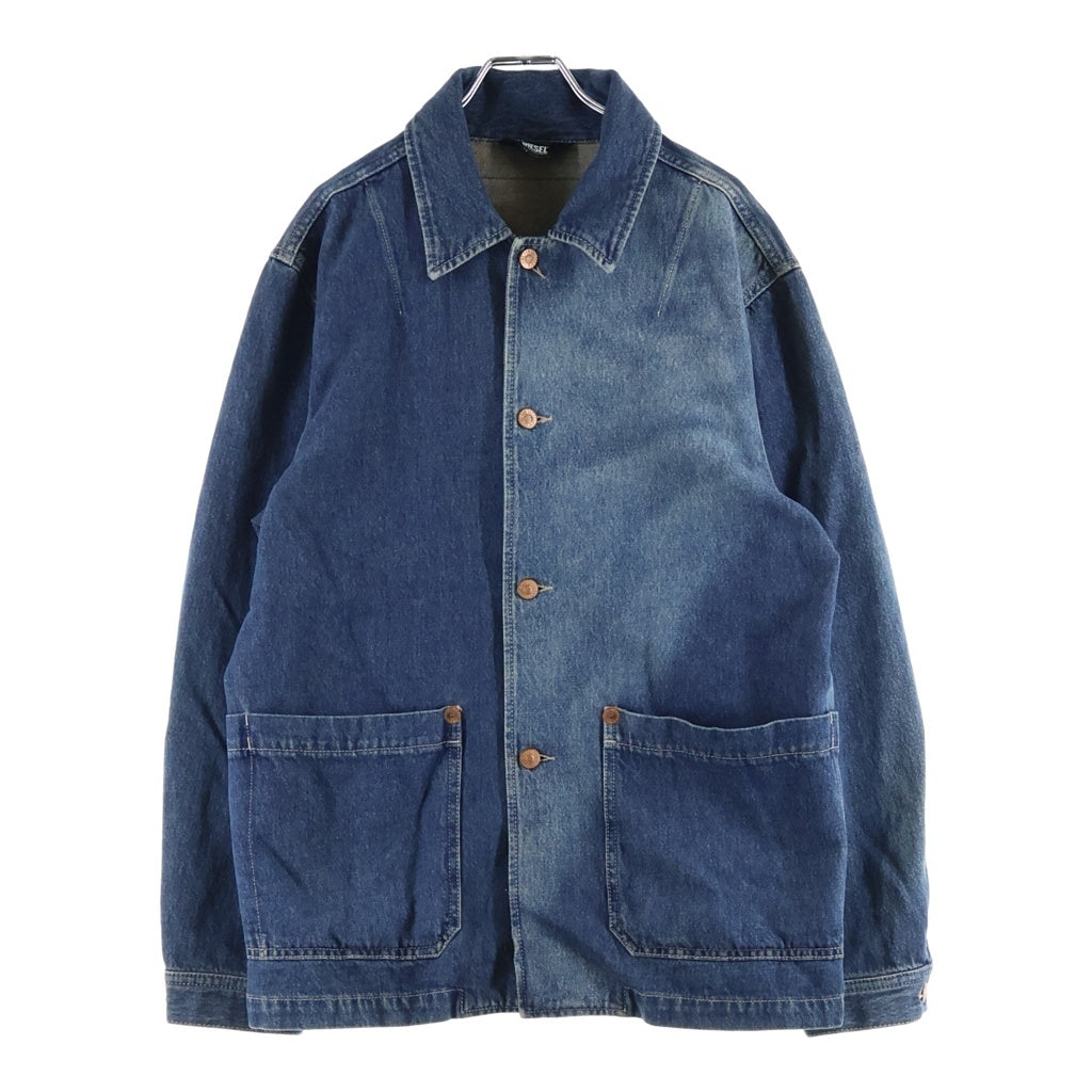 DIESEL(ディーゼル) D-ROLK バックロゴパッチ デニムジャケット カバーオール インディゴ A02550