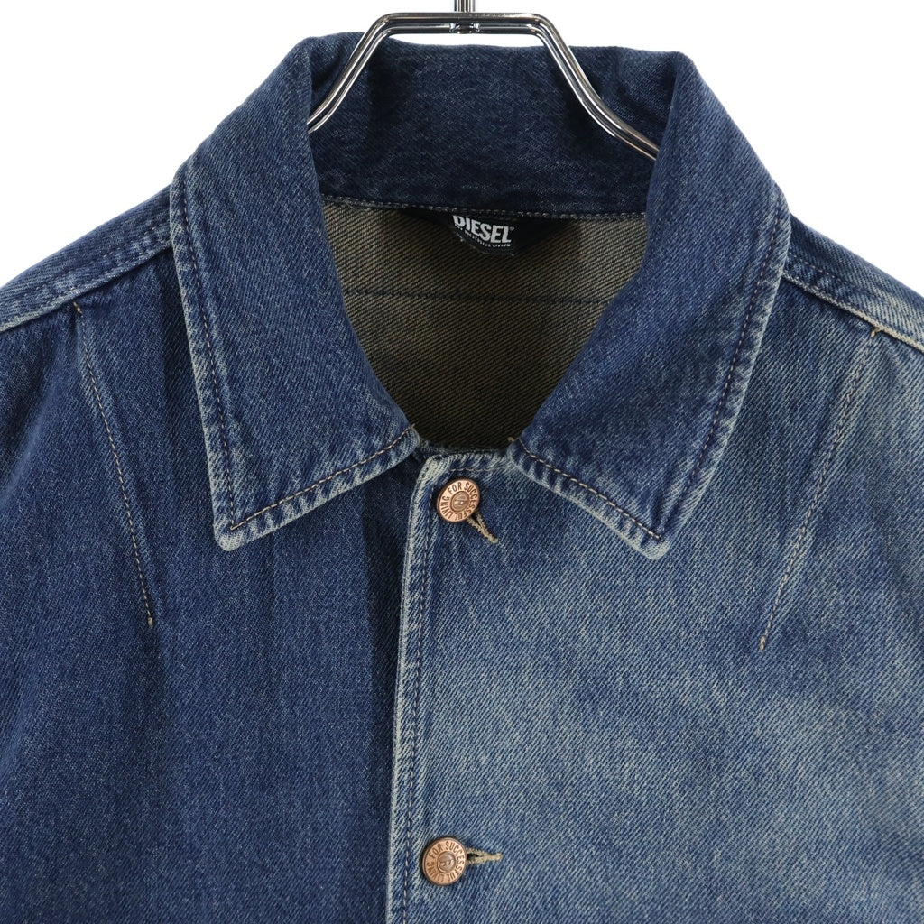 DIESEL(ディーゼル) D-ROLK バックロゴパッチ デニムジャケット カバーオール インディゴ A02550