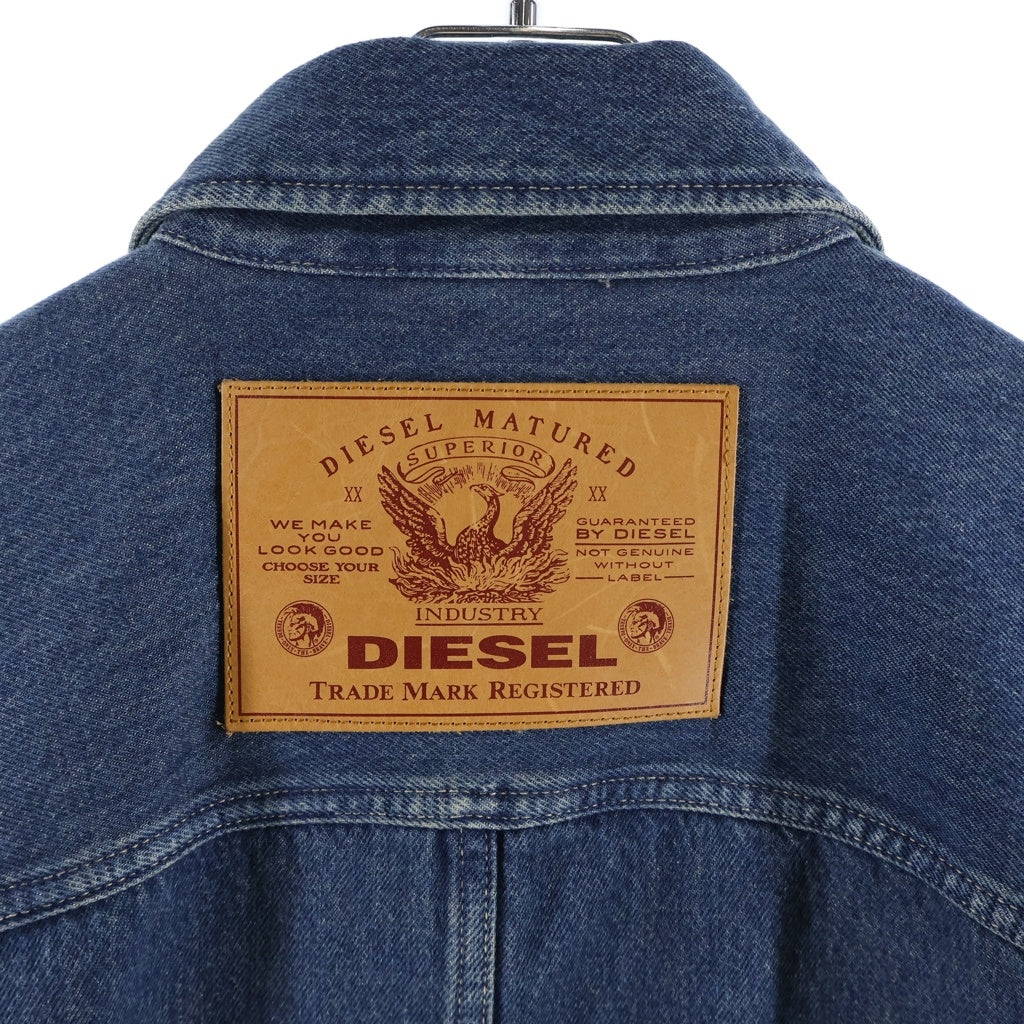 DIESEL(ディーゼル) D-ROLK バックロゴパッチ デニムジャケット カバーオール インディゴ A02550