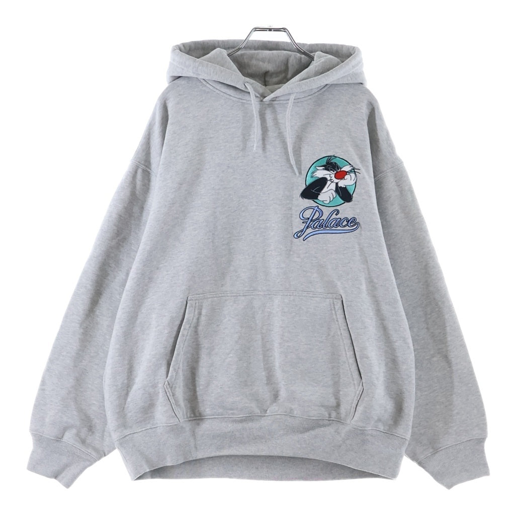 Palace Skateboards(パレススケートボーズ) 25AW ×UGG ×LOONEY TUNES HOOD アグ ルーニーテューンズ 両面キャラ刺繍 プルオーバースウェットパーカー フーディー グレー