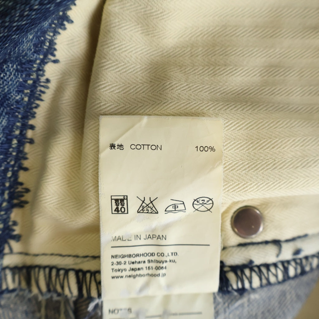 NEIGHBORHOOD(ネイバーフッド) 08AW ARCHIVE GRID SAVAGE DENIM PANTS アーカイブ グリッドサベージ ステッチデザイン ジップフライデニムパンツ インディゴ DCNH-PT-M11