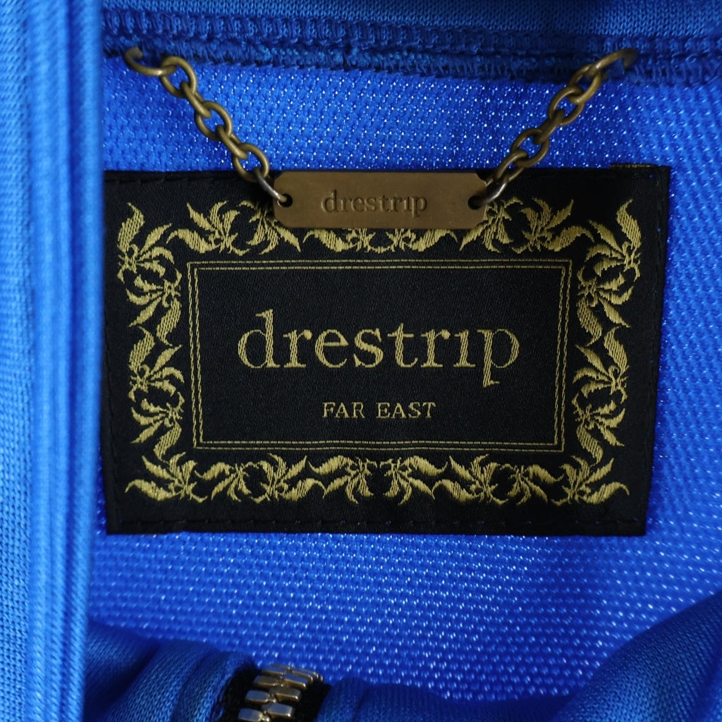 drestrip(ドレストリップ) ボタニカルパターン ロゴエンブロイダリー ジップアップトラックジャケット ブルー HSJ-05