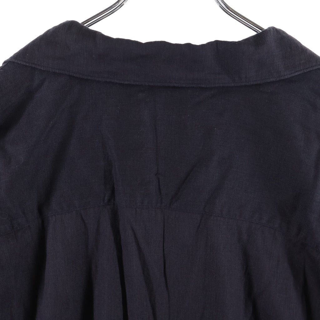 RAKINES(ラキネス) 25SS RAYON LINEN OXFORD-DANNY レーヨン リネン混 オックスフォード ダニー長袖シャツ ブラック 13S25HN288S