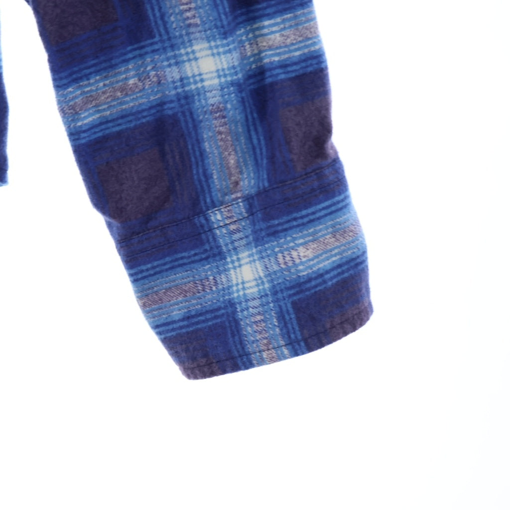SUBCULTURE(サブカルチャー) 25AW COTTON CHECK SHIRT オンブレチェックプリント コットン 長袖シャツ ブルー SCTP-A2503