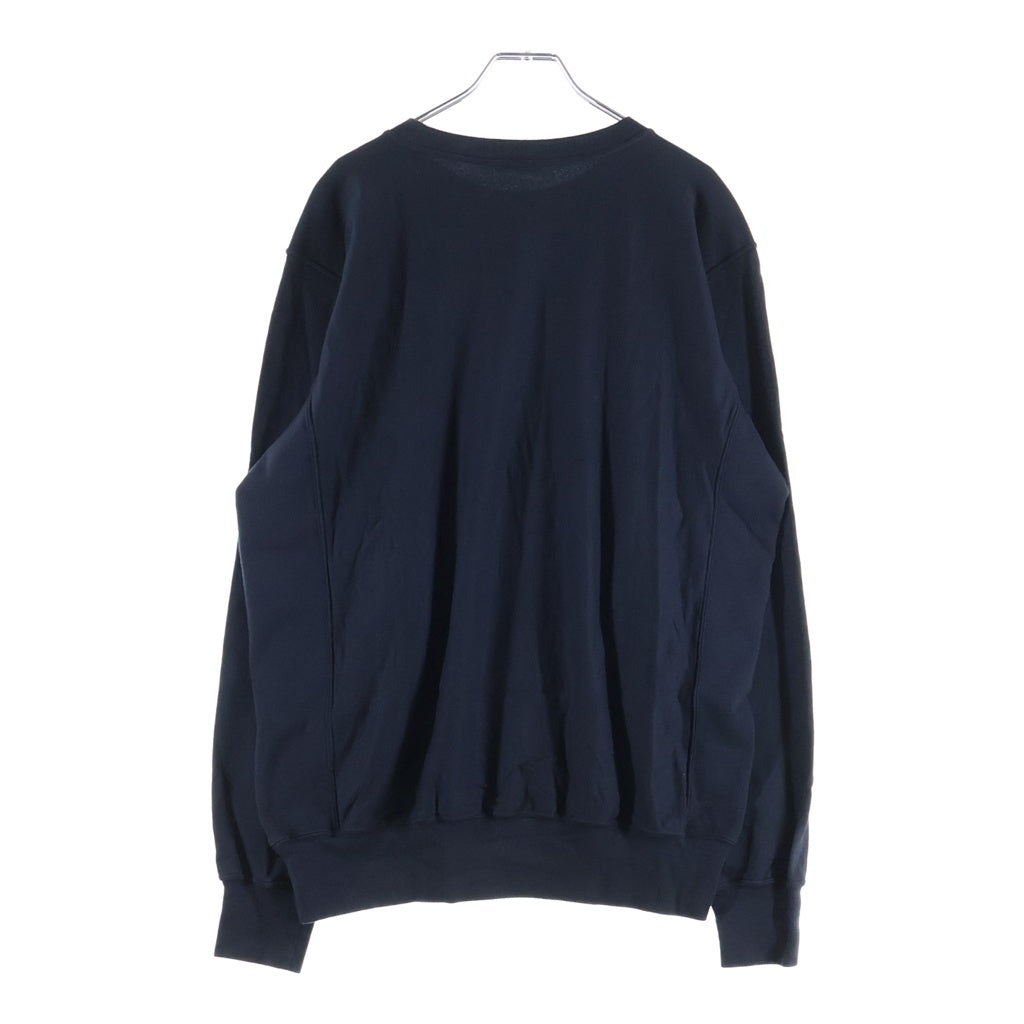 AURALEE(オーラリー) 25SS ELASTIC HIGH GAUGE SWEAT P/Oエラスティック ハイゲージ クルーネック プルオーバースウェットトレーナー ブラック A25SP02NU