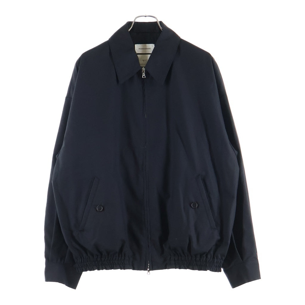 MARKAWARE(マーカウェア) 23SS WIDE SPORTS JACKET オーガニックトロピカルウール ワイドスポーツ ジップアップ ジャケット ブラック A23A-07BL01C