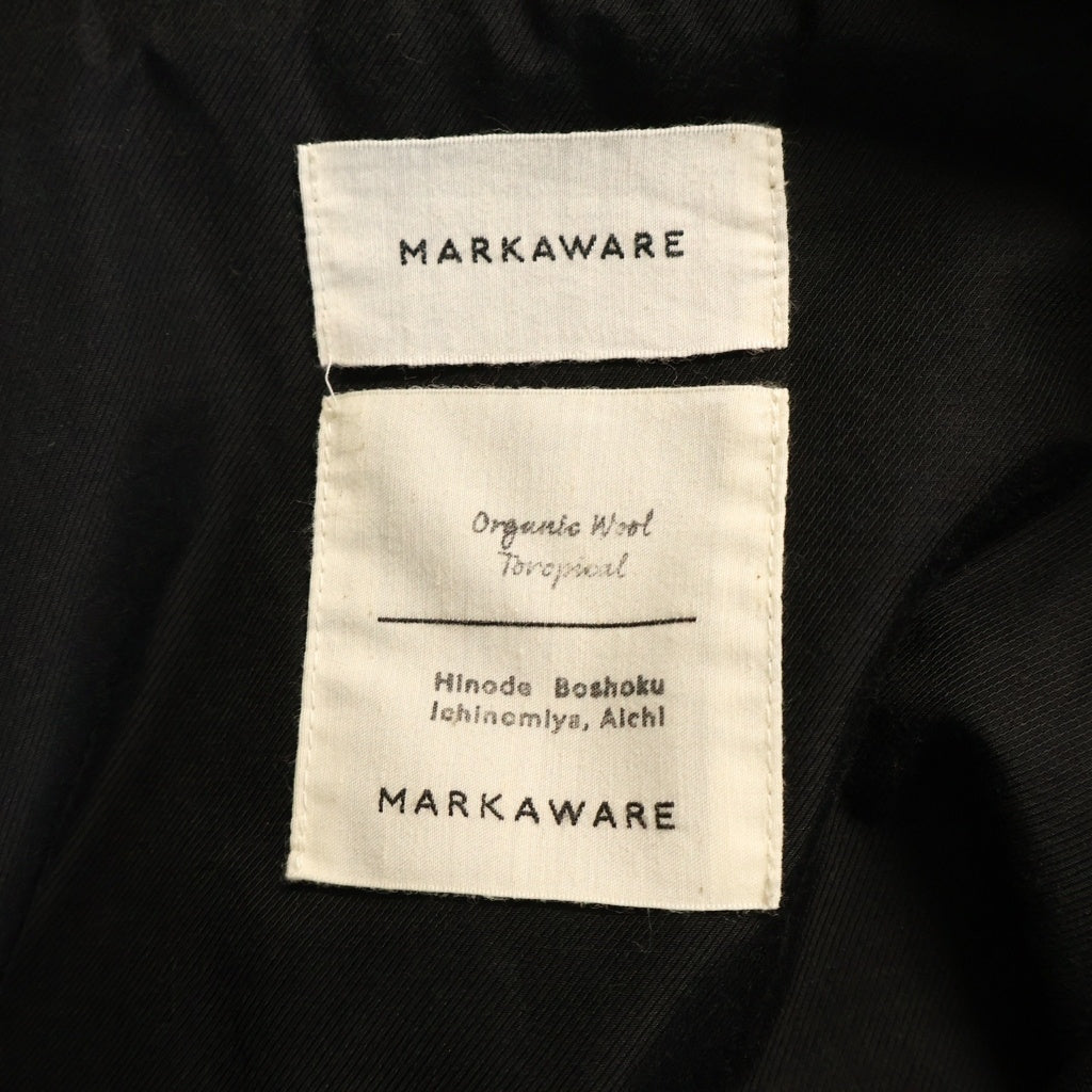 MARKAWARE(マーカウェア) 23SS WIDE SPORTS JACKET オーガニックトロピカルウール ワイドスポーツ ジップアップ ジャケット ブラック A23A-07BL01C