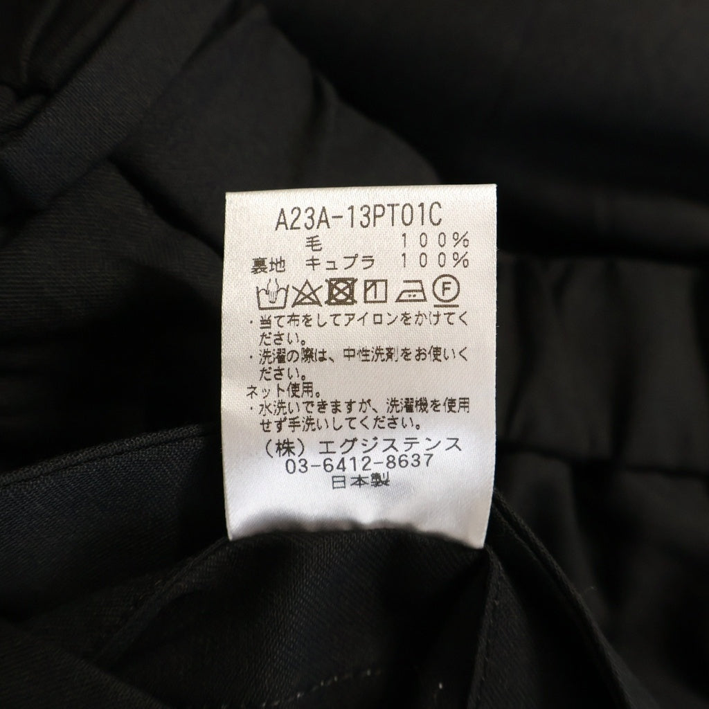 MARKAWARE(マーカウェア) 23SS DOUBLE PLEATED CLASSIC WIDE TROUSERS SUPER120s WOOL ダブルプリーツクラシックワイドトラウザーズ パンツ ブラック A23A-13PT01C