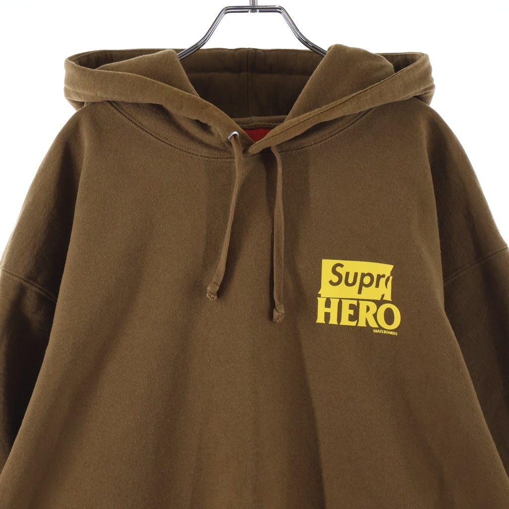 SUPREME(シュプリーム) 22SS ×ANTIHERO Hooded Sweatshirt アンチヒーロー スウェット プルオーバーパーカー フーディ ブラウン