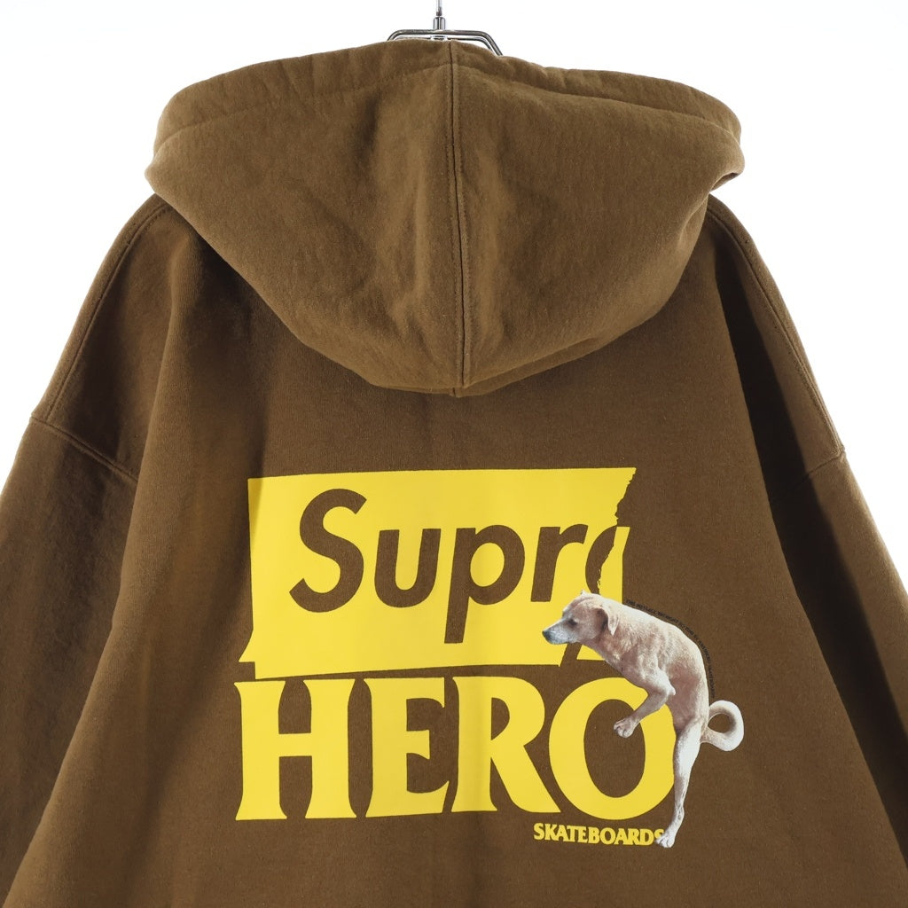 SUPREME(シュプリーム) 22SS ×ANTIHERO Hooded Sweatshirt アンチヒーロー スウェット プルオーバーパーカー フーディ ブラウン