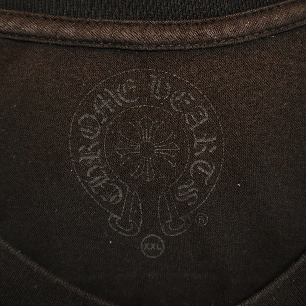 CHROME HEARTS(クロムハーツ) BACK SCROLL LABEL S/S TEE バックスクロールラベル ロゴプリント ポケット クルーネック 半袖Tシャツ カットソー ブラック
