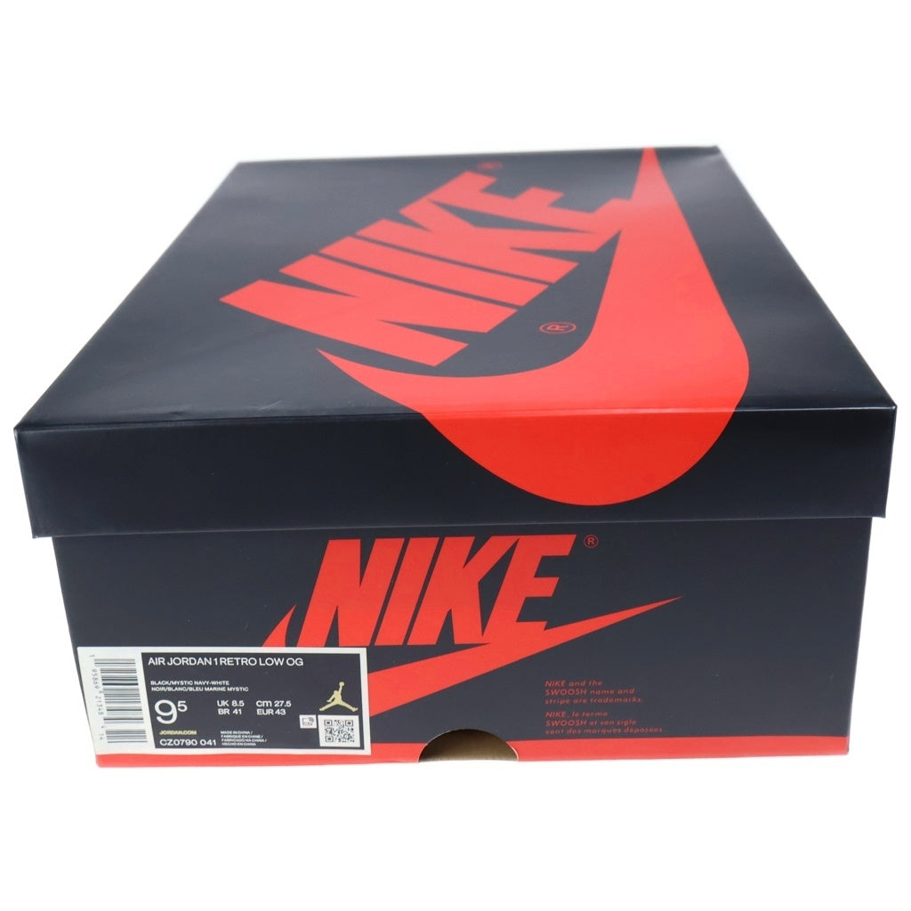 NIKE(ナイキ) AIR JORDAN LOW OG MYSTIC NAVY エア ジョーダン 1 ミスティックネイビー ローカットスニーカー ブラック/ブルー US9.5/27.5cm CZ0790-041