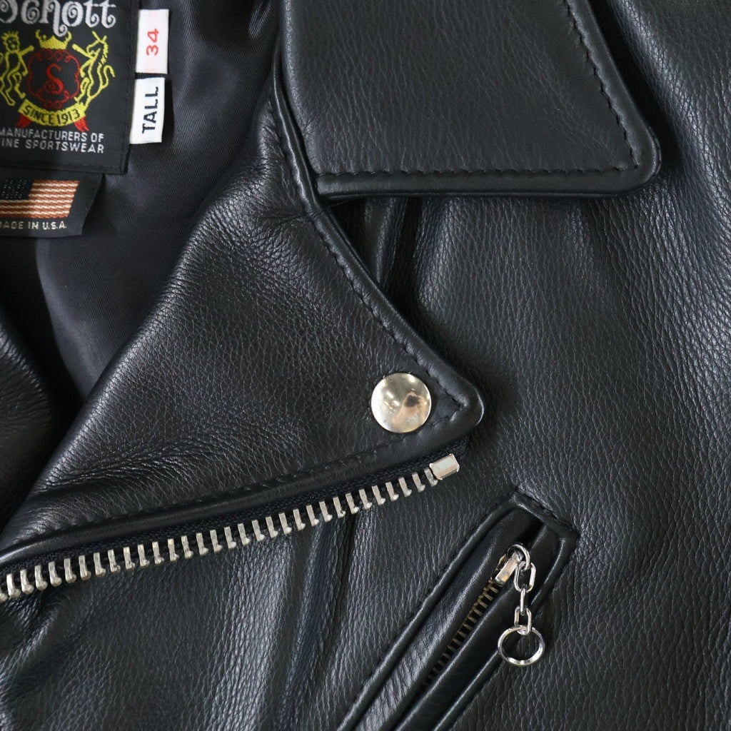 SCHOTT(ショット) 516US ONE STAR NEW NAKED JKT ワンスター ニューネイキッド ダブルライダースジャケット ブラック 7577
