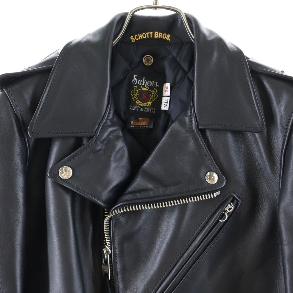 SCHOTT(ショット) 613UST ONE STAR DOUBLE RIDERS JACKET ワンスター ダブルライダースジャケット ブラック 7164