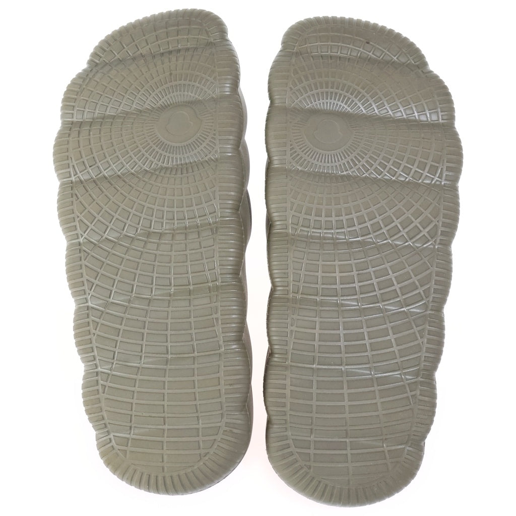 MONCLER(モンクレール) LILO SLIDES リロ ラバーロゴ フラットサンダル オリーブ/オレンジ