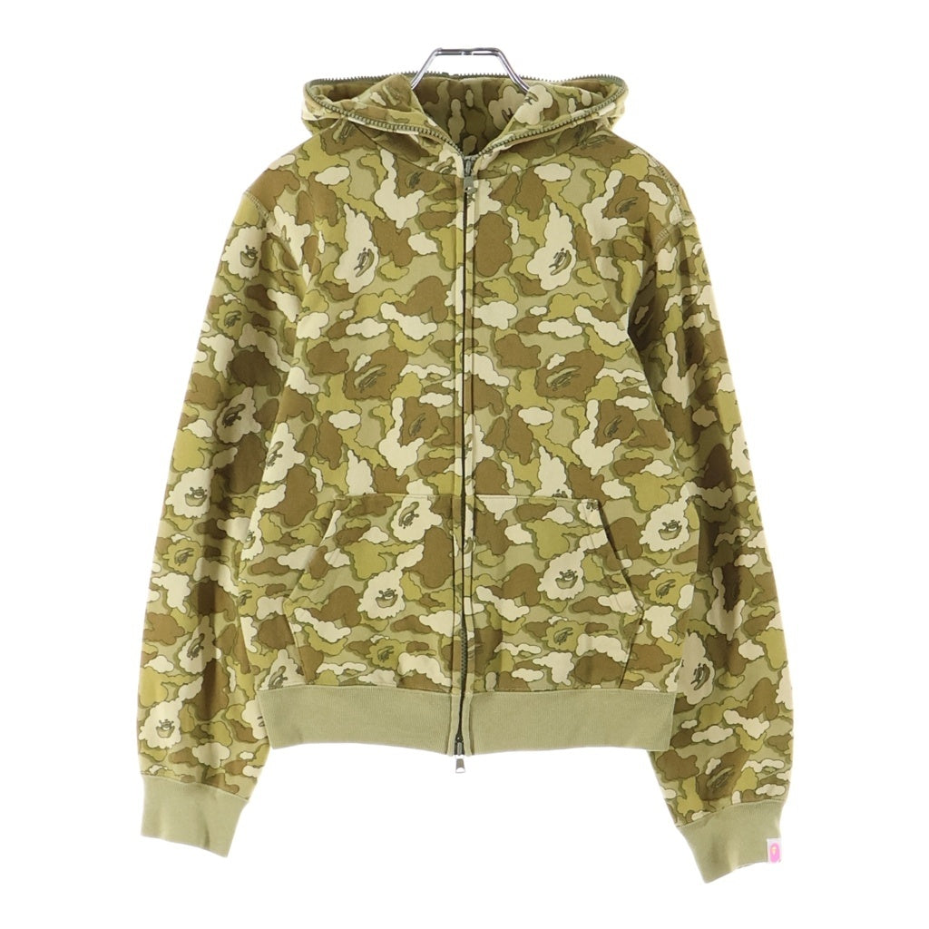 A BATHING APE(アベイシングエイプ) 90S 初期タグ カモ柄 フルジップアップパーカー フーディー イエロー