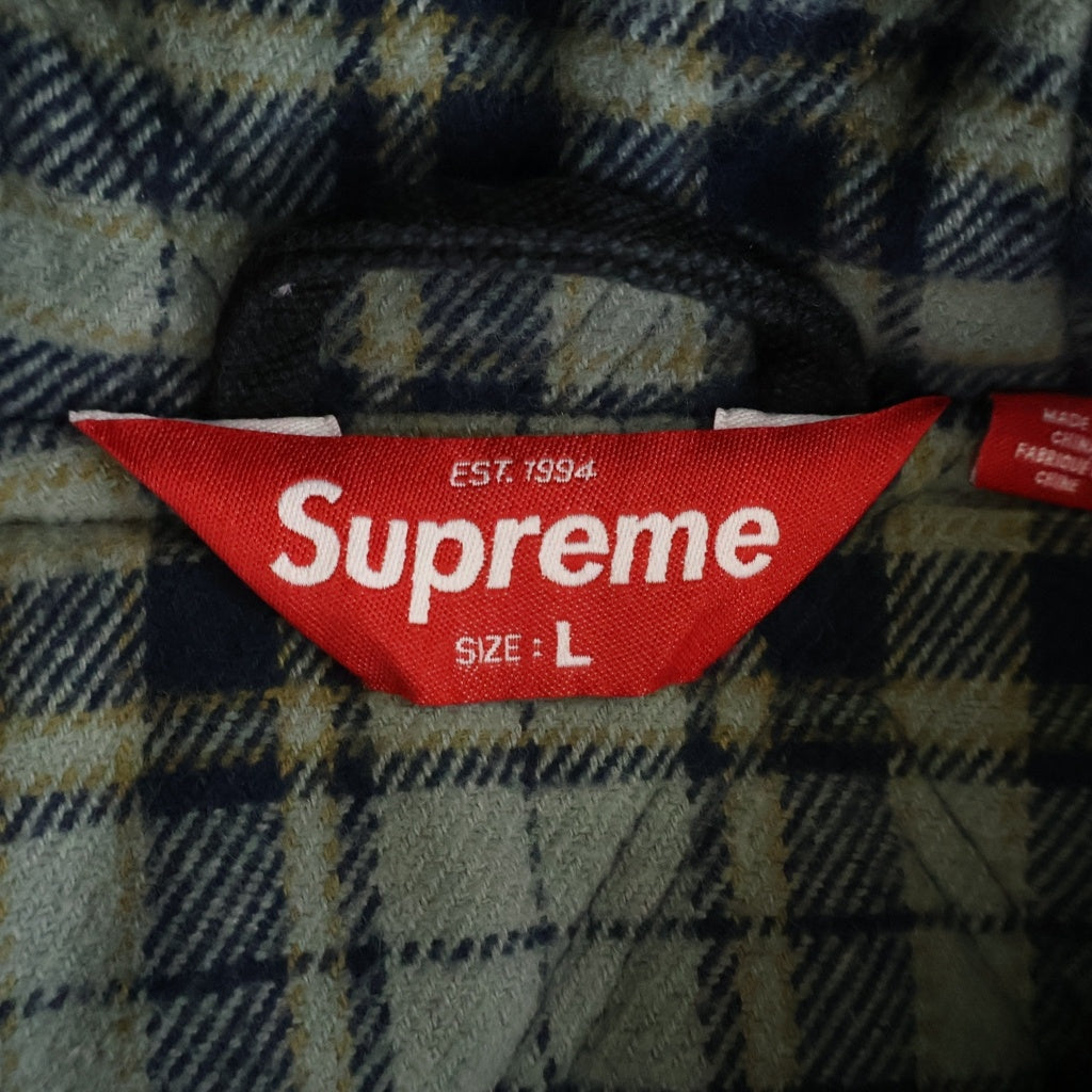 SUPREME(シュプリーム) 25AW Reflective Arc Hooded Work Jacket リフレクティブアーチ ジップアップ フーデッドワークジャケット デニムパーカー フーディー ブラック