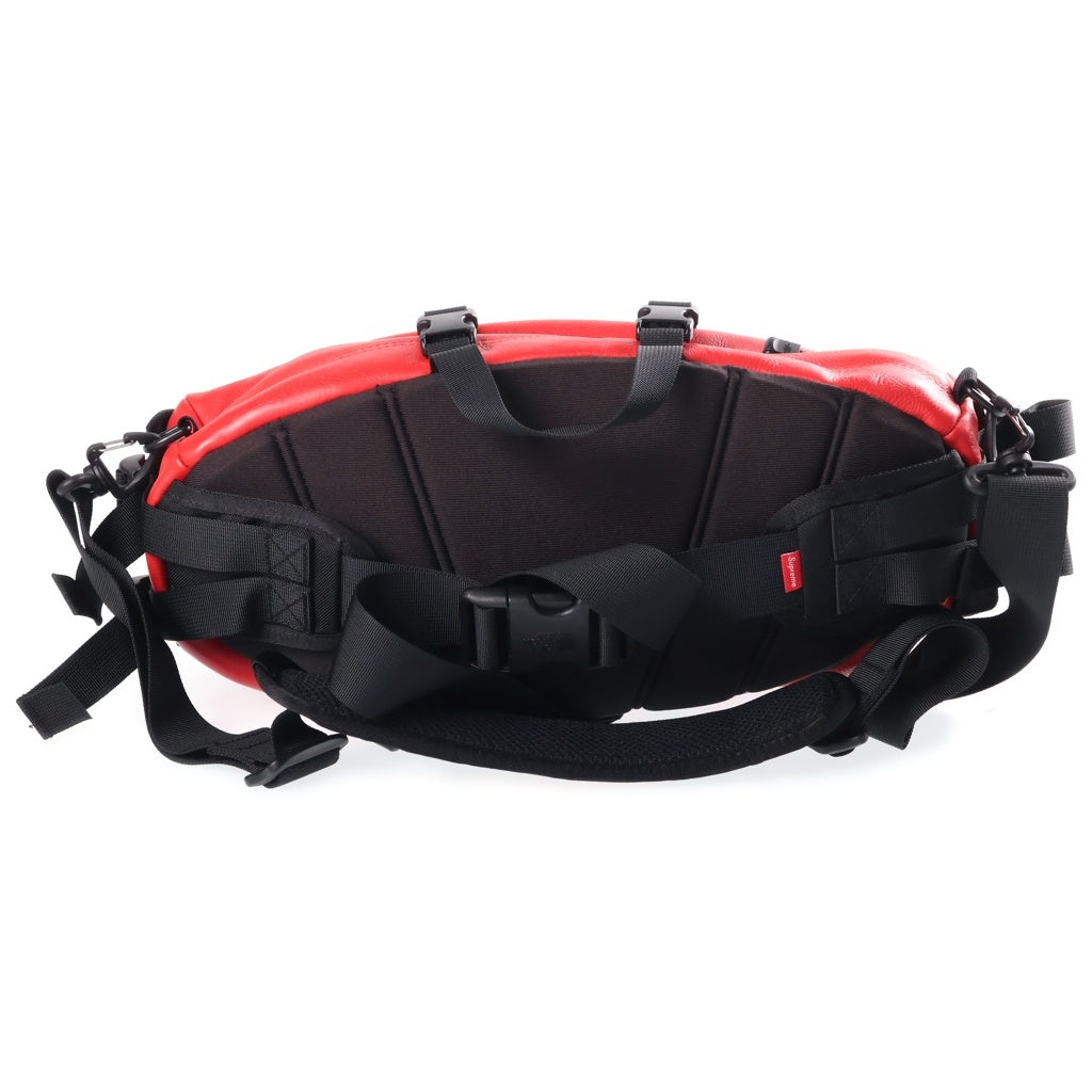 SUPREME(シュプリーム) 18AW ×THE NORTH FACE Leather Mountain Waist Bag ザノースフェイス レザーマウンテン ウエストバッグ レッド NF0A3VJA