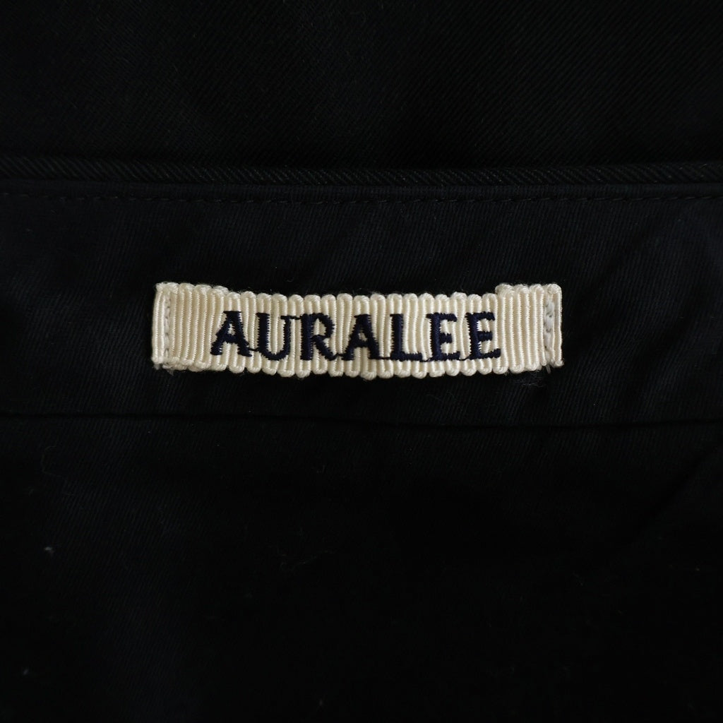AURALEE(オーラリー) 24AW LIGHT WOOL MAX GABARDINE SLACKS ライトウールマックス ギャバジン 2タックスラックス ブラック A24AP04MG