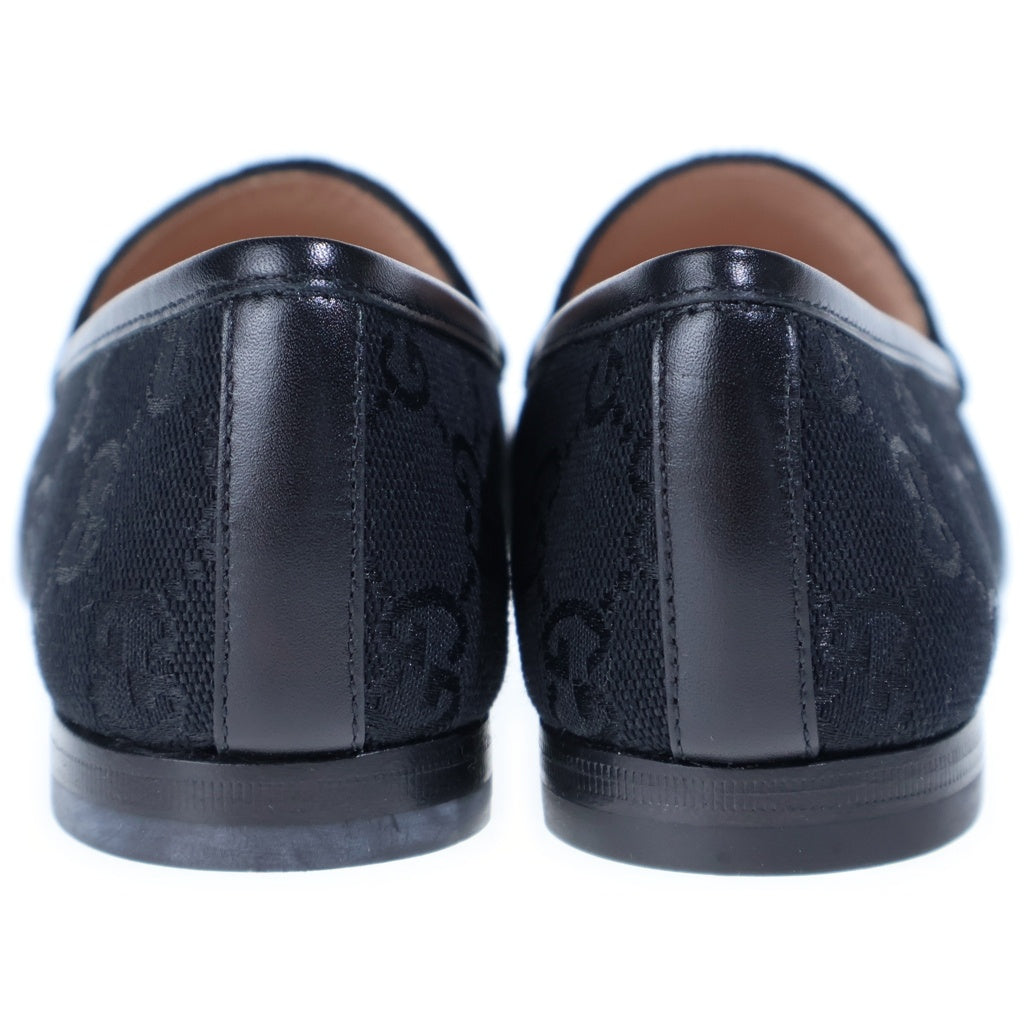 GUCCI(グッチ) 26SS JORDAAN ヨルダーン キャンバスGG ホースビット ローファーシューズ ブラック レディース 431467