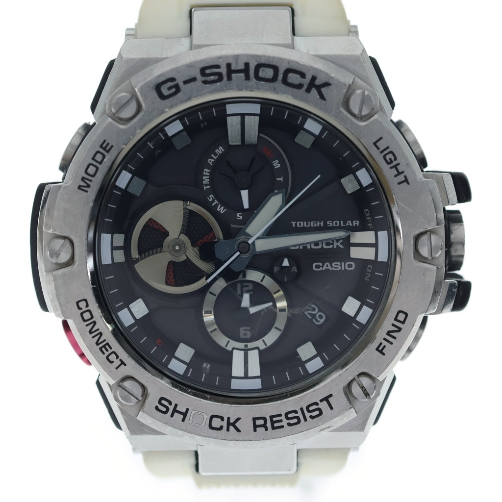 CASIO G-SHOCK(カシオ ジーショック) G-STEEL GST-B100 Gスチール ロゴ刻印 ソーラークウォーツ ウォッチ 腕時計 シルバー