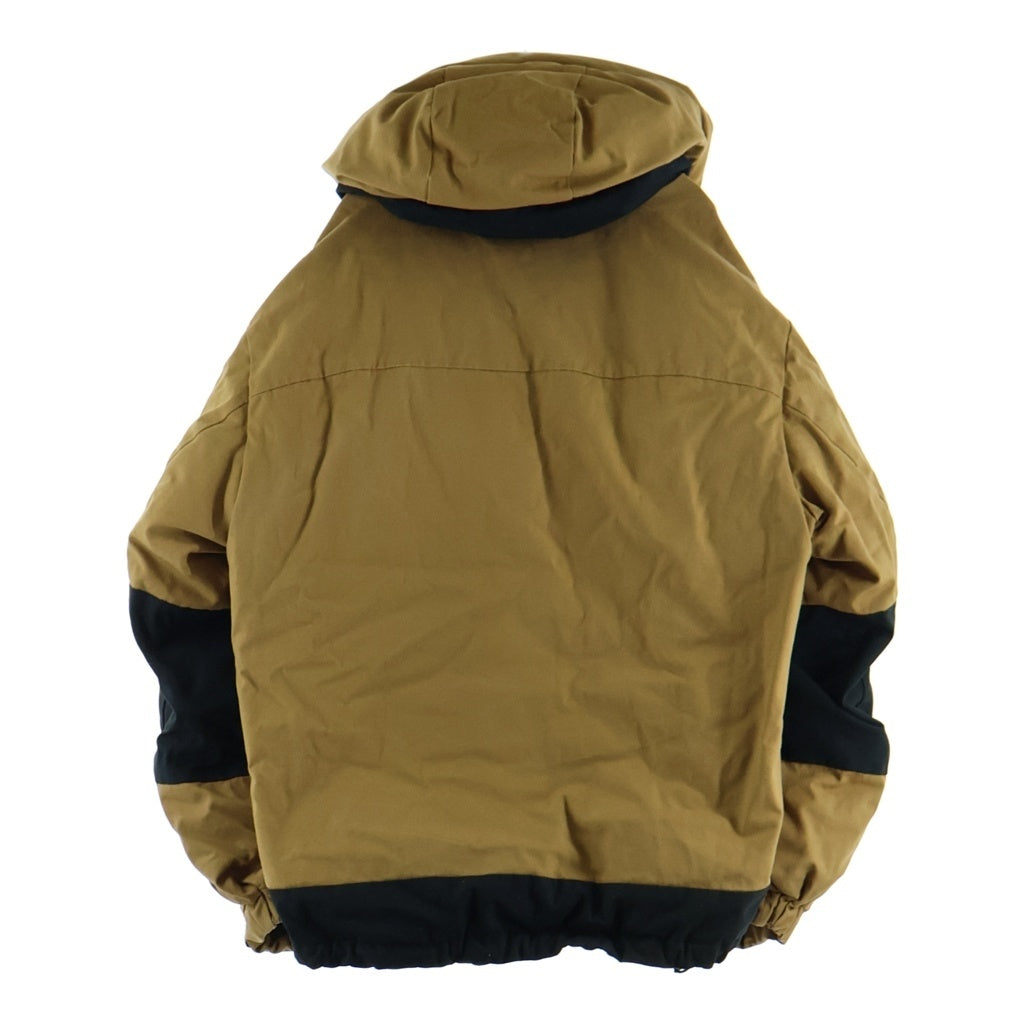FIRST DOWN(ファーストダウン) ×FREAK'S STORE ORANGE FIRE PROOF フリークスストア オレンジファイヤープルーフ パネルショート フーデッドダウンジャケット ブラウン 213-1504